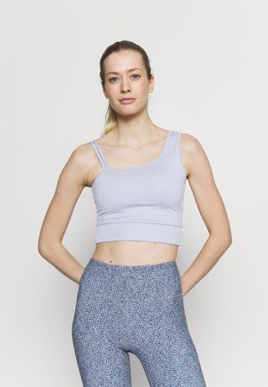RUN WITH IT ONE SHOULDER VESTLETTE - Sport-bh met light support - baltic blue marle