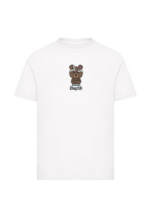 BANDANA BEAR SKETCH - Potiskana majica - white