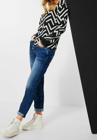 Street One Stickad tröja - black