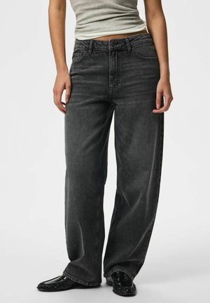 Pieces, PCGRACE MW BARREL ANK JEANS NOOS BC - Wide leg - medium grey denim