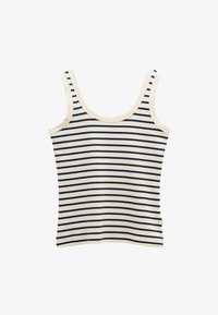 Unselected, cream  navy stripe