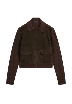 CONTRAST AND SHEEPSKIN   - Lichte jas - dark brown