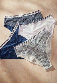 Next RICH LOGO KNICKERS 4 PACK - Slip - white blue geo print
