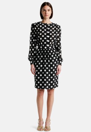 PARENTESI - Day dress - fon nero pois panna