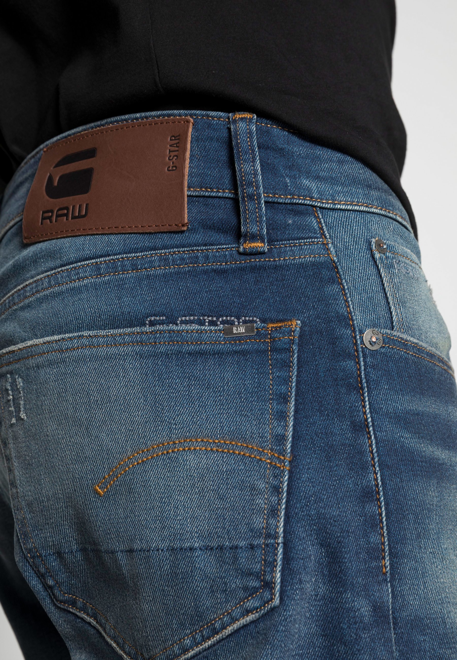 joane stretch denim - worker blue faded 
