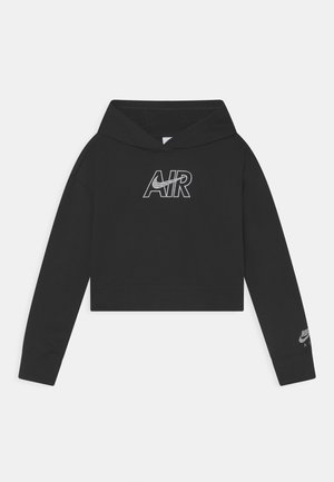 AIR CROP HOODIE - Sweat à capuche - black/white/smoke grey