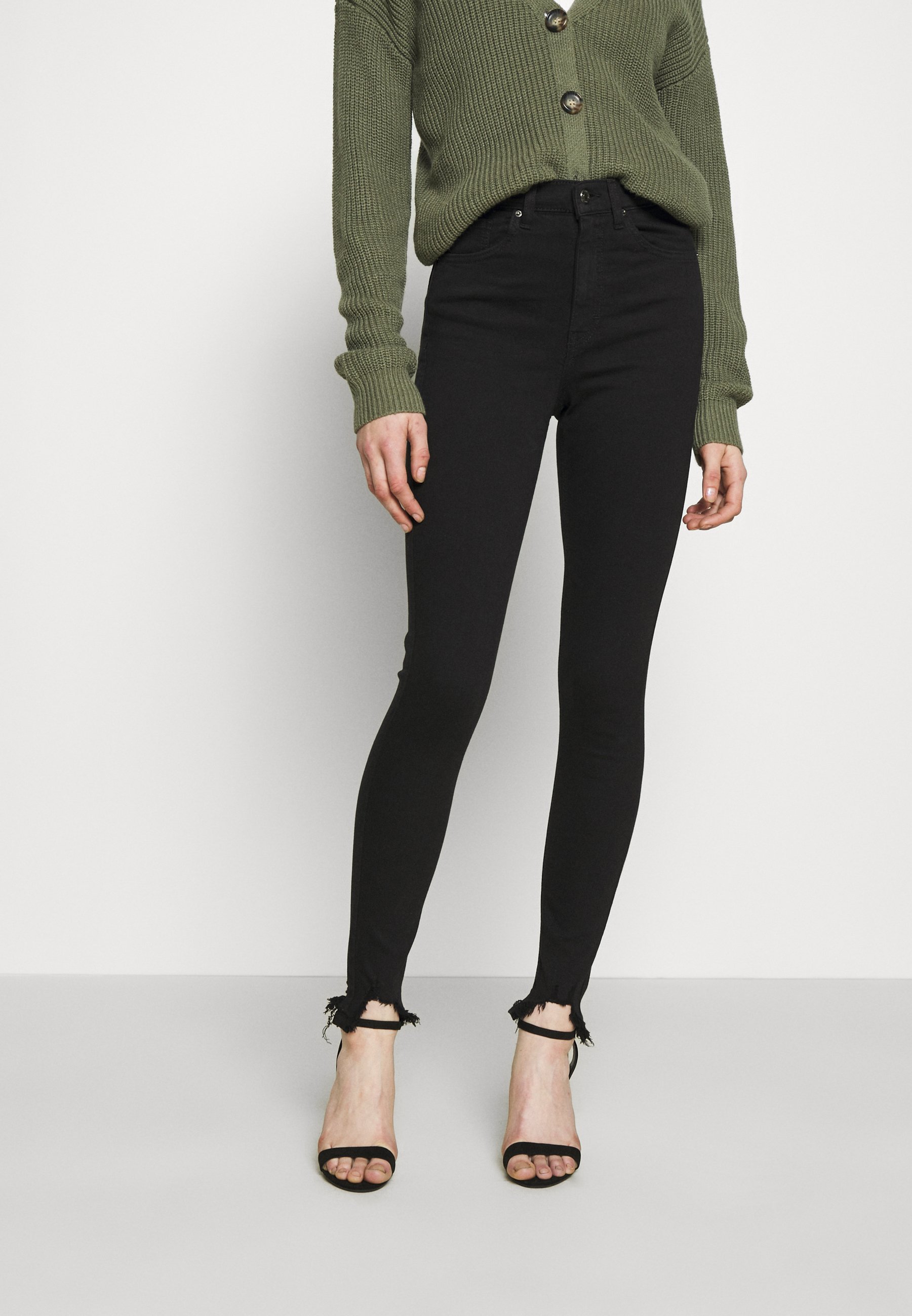 Topshop JAGGED HEM JAMIE - Jeans Skinny 