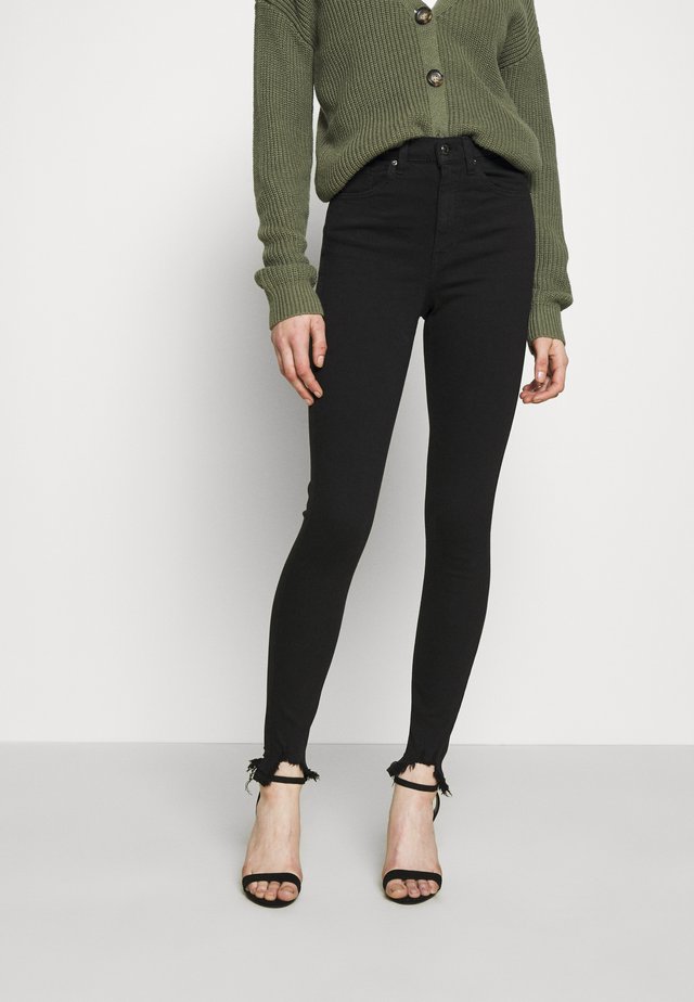 JAGGED HEM JAMIE - Jeans Skinny Fit - black
