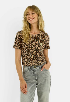 Grain de Malice, T-SHIRT IMPRIMÉ LÉOPARD - Camiseta estampada - marron