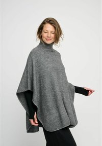 moshi moshi mind AMAYA - Poncho - dark grey melange