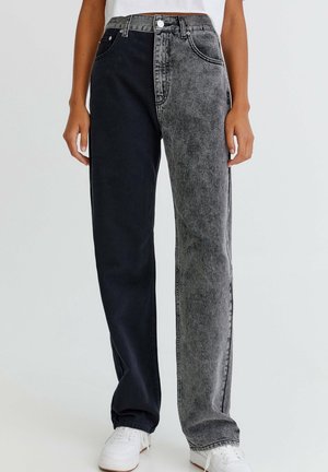 Jean droit - mottled black
