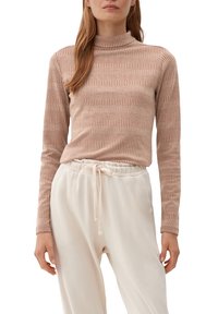 s.Oliver MIT STEHKRAGEN - Longsleeve - zimt