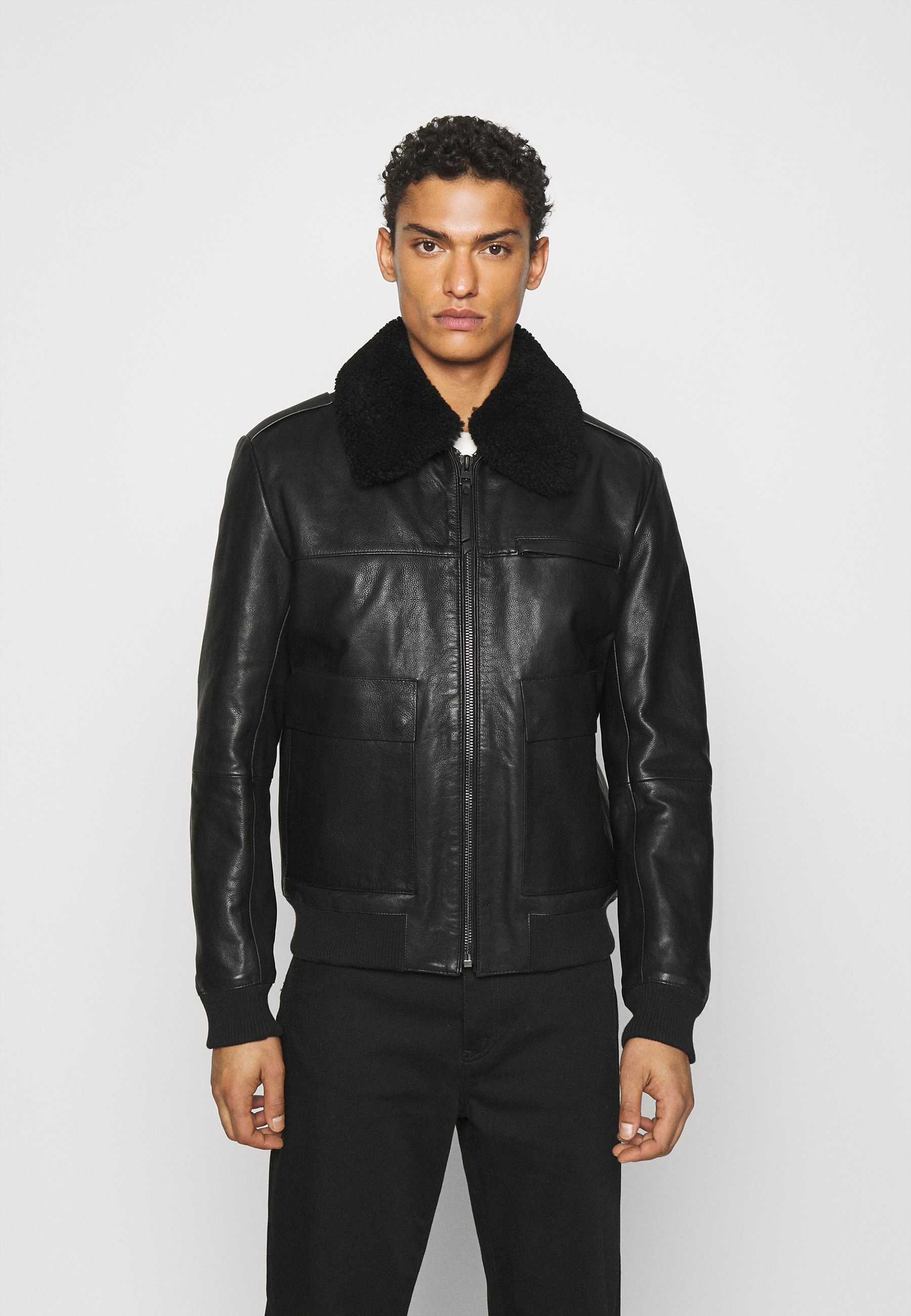 hugo boss lederjacke herren sale