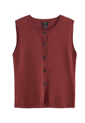 Lindex, LINDEX KNITTED VEST LINDEX - Smanicato - dark dusty red