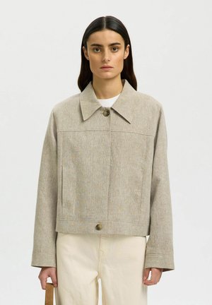 Selected KURZJACKE LANGARM - Leichte Jacke - greige