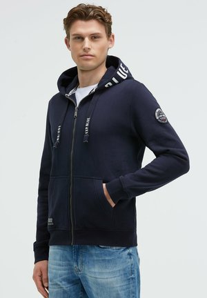 MIT KAPUZEN-ARTWORK - Zip-up sweatshirt - blue navy