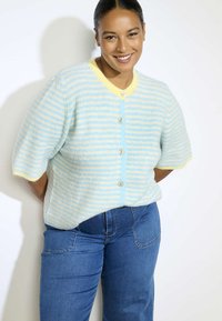 LolaLiza DELICATE STRIPED - Cardigan - lt blue