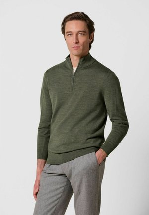 PROFUOMO, THE MERINO HALF ZIP - Jersey de punto - dark green
