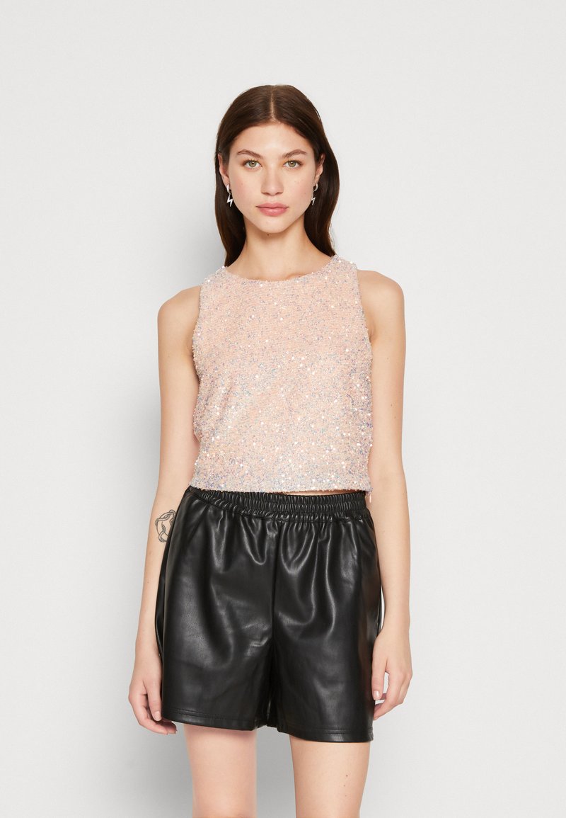 Vimagga L S Sequins Top Silver Detail Silver