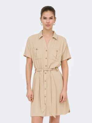 ONLY ONLGOA KURZES  - Košilové šaty - oxford tan
