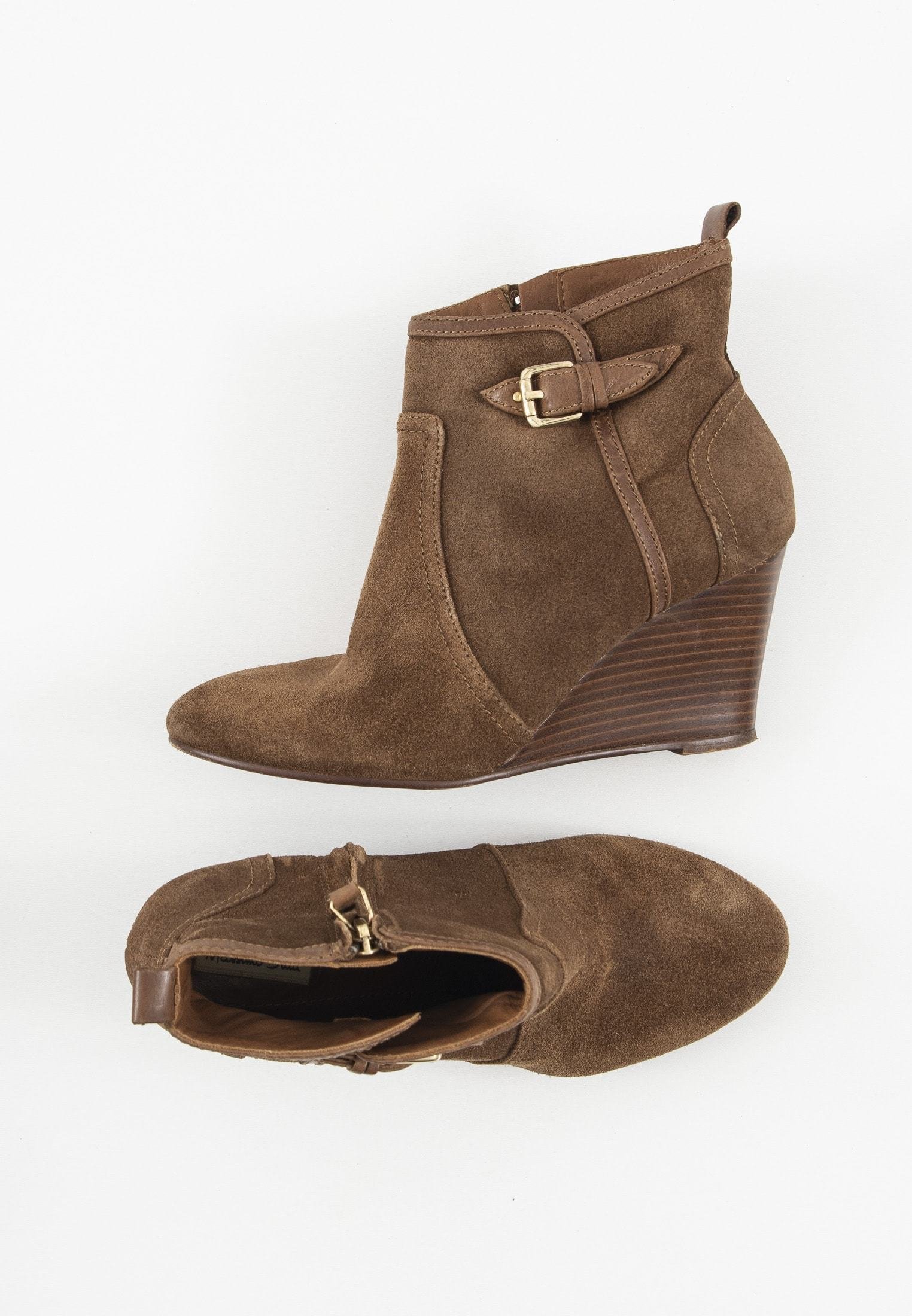 Massimo Dutti Botines de cuña - braun/marrón - Zalando.es