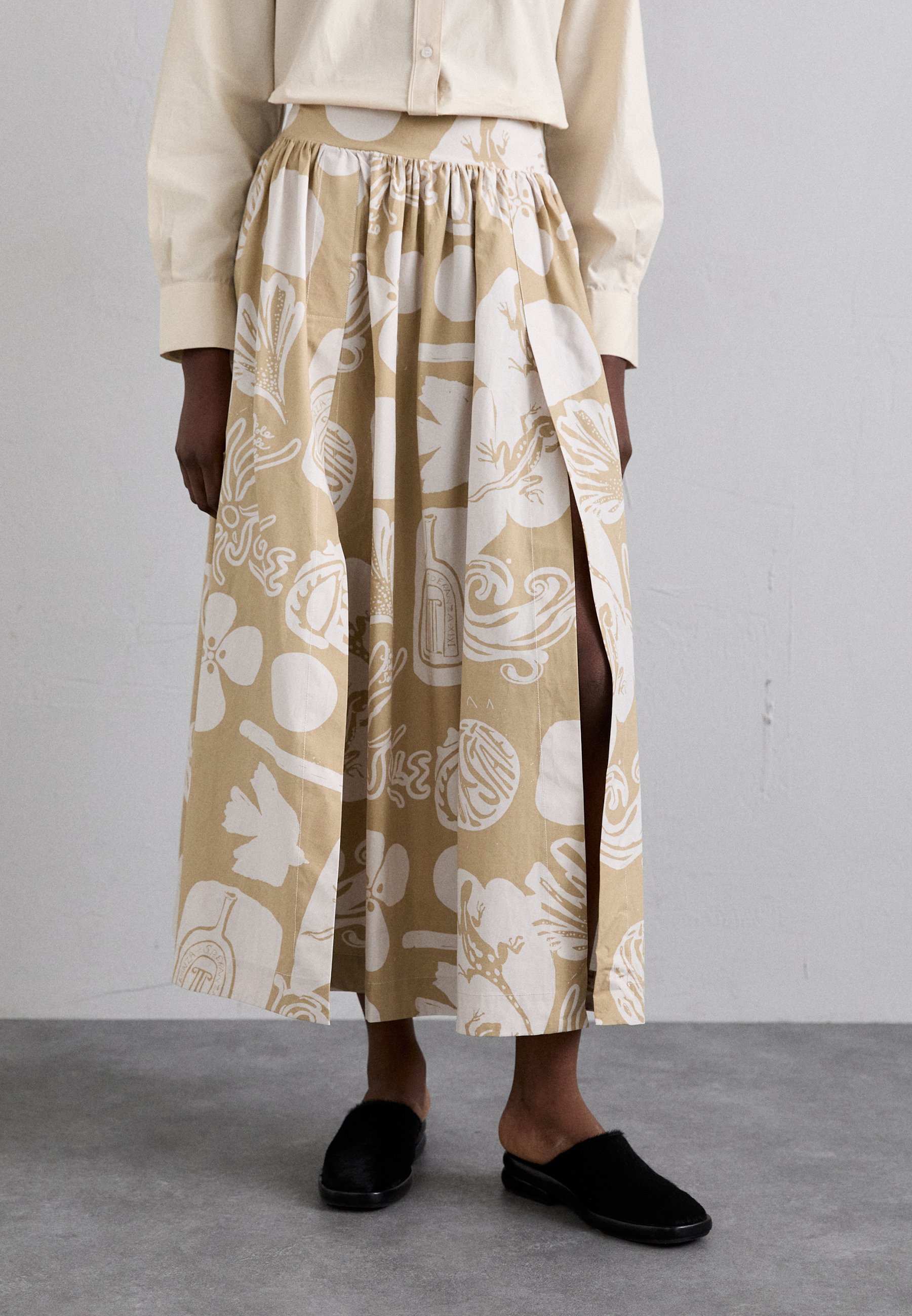 Rodebjer TAEMOO - Maxi skirt - tan - Zalando 