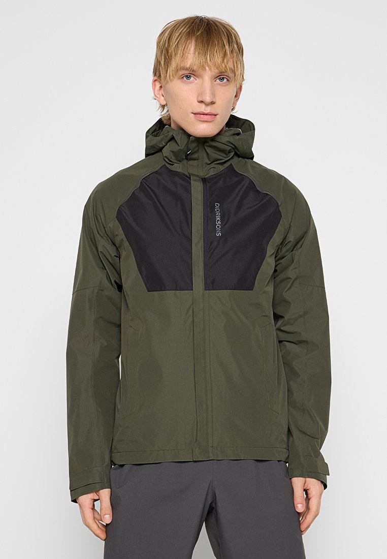 Didriksons Hardshell-jas donkergroen
