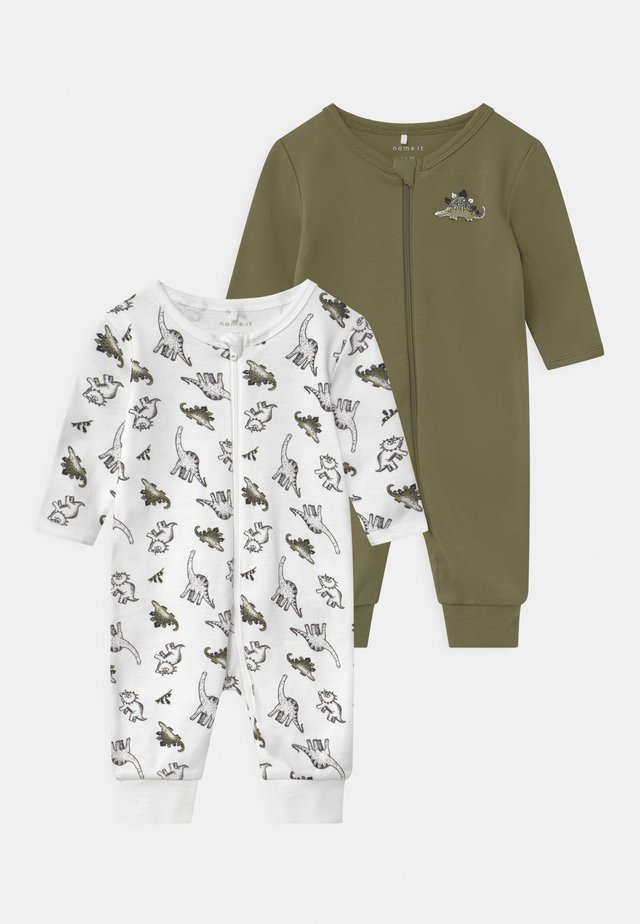NBMNIGHTSUIT ZIP LODEN DINO 2 PACK UNISEX - Pyjama - loden green