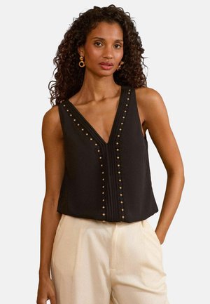 Love & Roses REGULAR FIT - V-NECK STUD DETAIL - Blouse - black