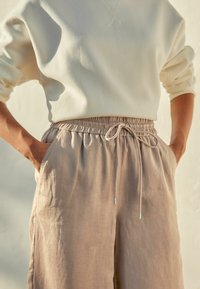 Next PREMIUM WIDE LEG - Kelnės - taupe brown