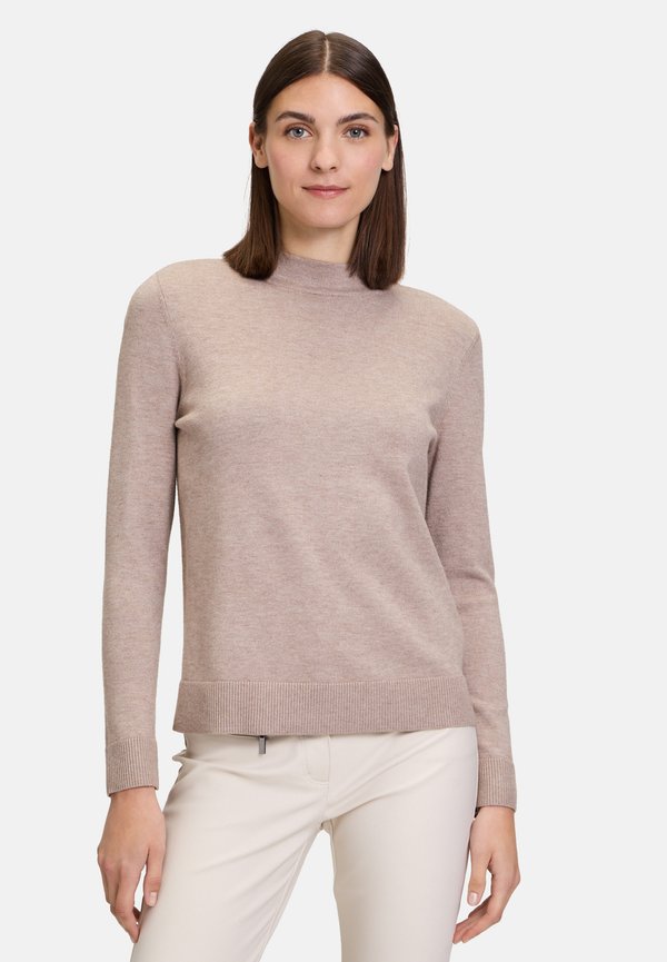 BASIC-MIT STEHKRAGEN - Strickpullover - funghi  melange