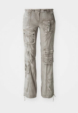 Jaded London DIRTY WASHED TROUSERS - Cargohose - grey