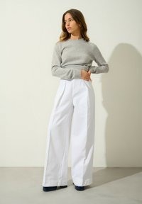 Authentic Cashmere Trui - mottled light grey
