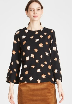 PENELOPE - Blouse - black caramel brown flowers