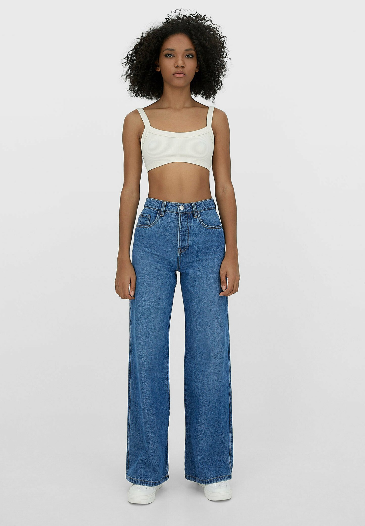 Stradivarius MIT WEITEM BEIN - Flared Jeans - light blue - Zalando.de