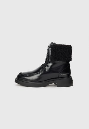 MACIE - Botines con cordones - black