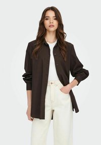 ONLY NORA NEW L/S WVN NOOS - Camicia - black coffee