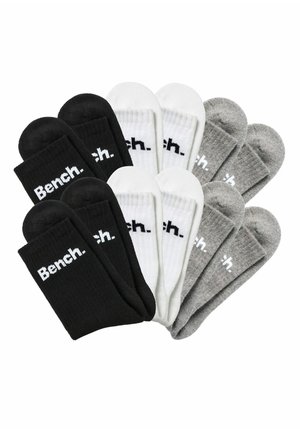 12 PACK - Sportsocken - schwarz weiß grau meliert