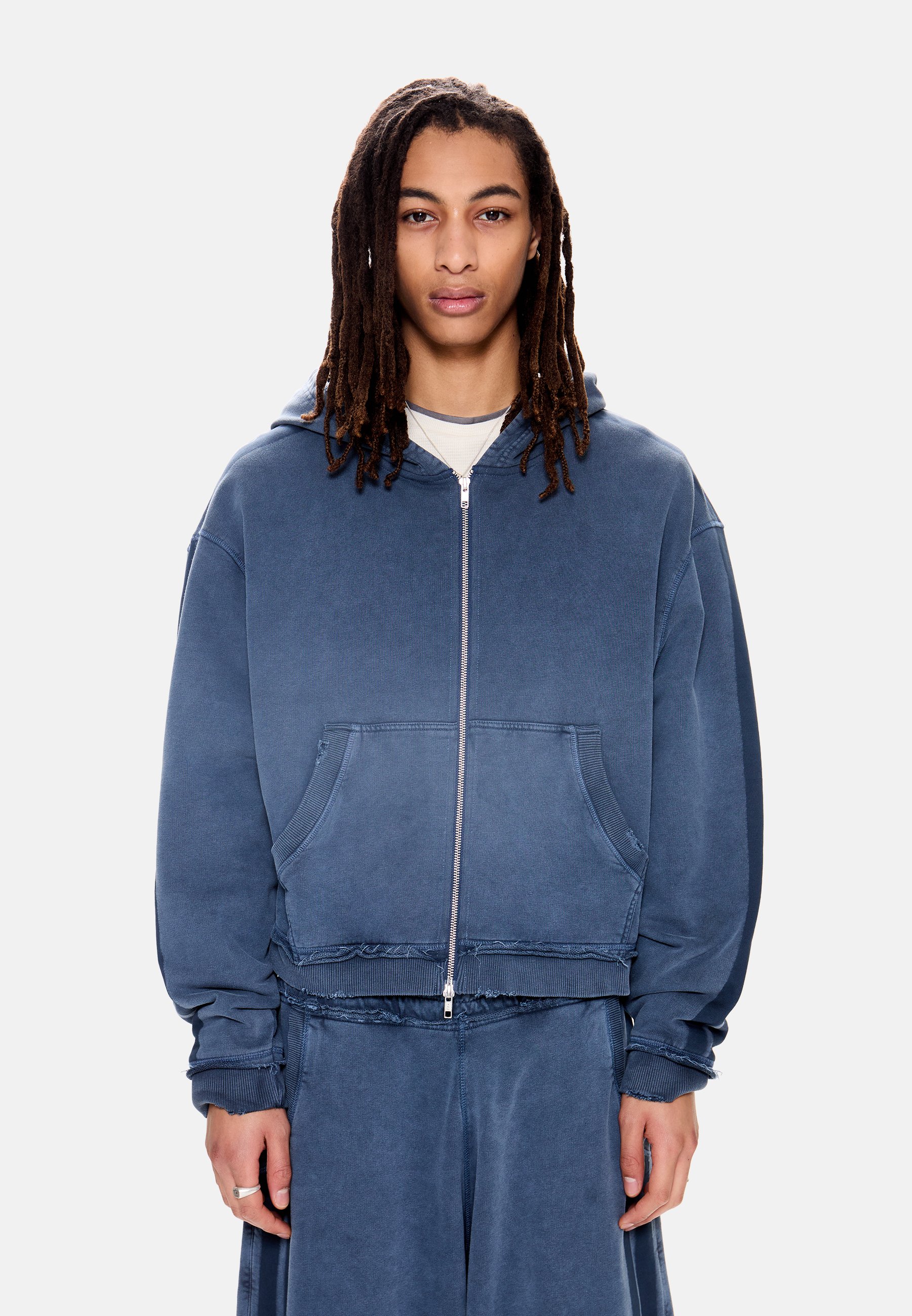 Jaded London UNISEX - Zip-up sweatshirt - blue denim - Zalando