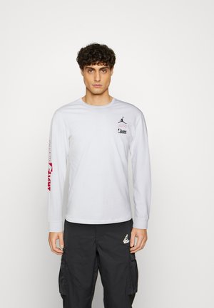 TEAM CREW - Maglietta a manica lunga - white/gym red