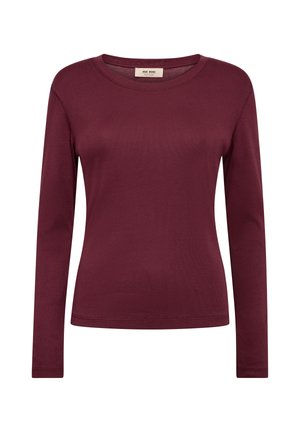 Mos Mosh, MOS MOSH LANGARMSHIRT - Long sleeved top - aubergine