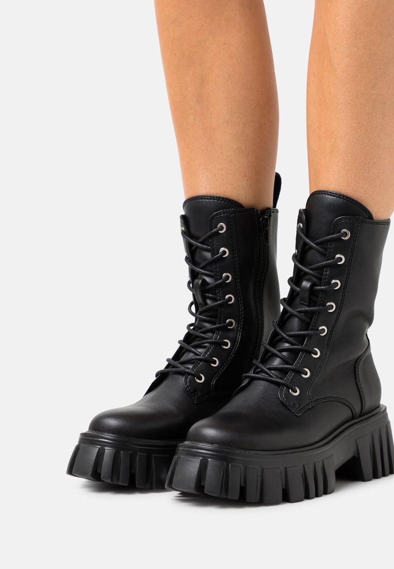 Damen Ankle Boots | Buffalo VEGAN SELEN Schnürstiefelette black/schwarz - DW63145 Damen Ankle Boots | Buffalo VEGAN SELEN Schnürstiefelette black/schwarz - DW63145