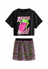 Next ROLLING STONES SEQUIN SET - A-snit nederdel - pink black
