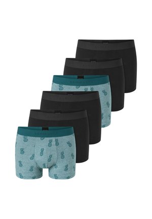 95/5 COTTON - 6ER PACK SHORT - Boksershorts - schwarz/türkis