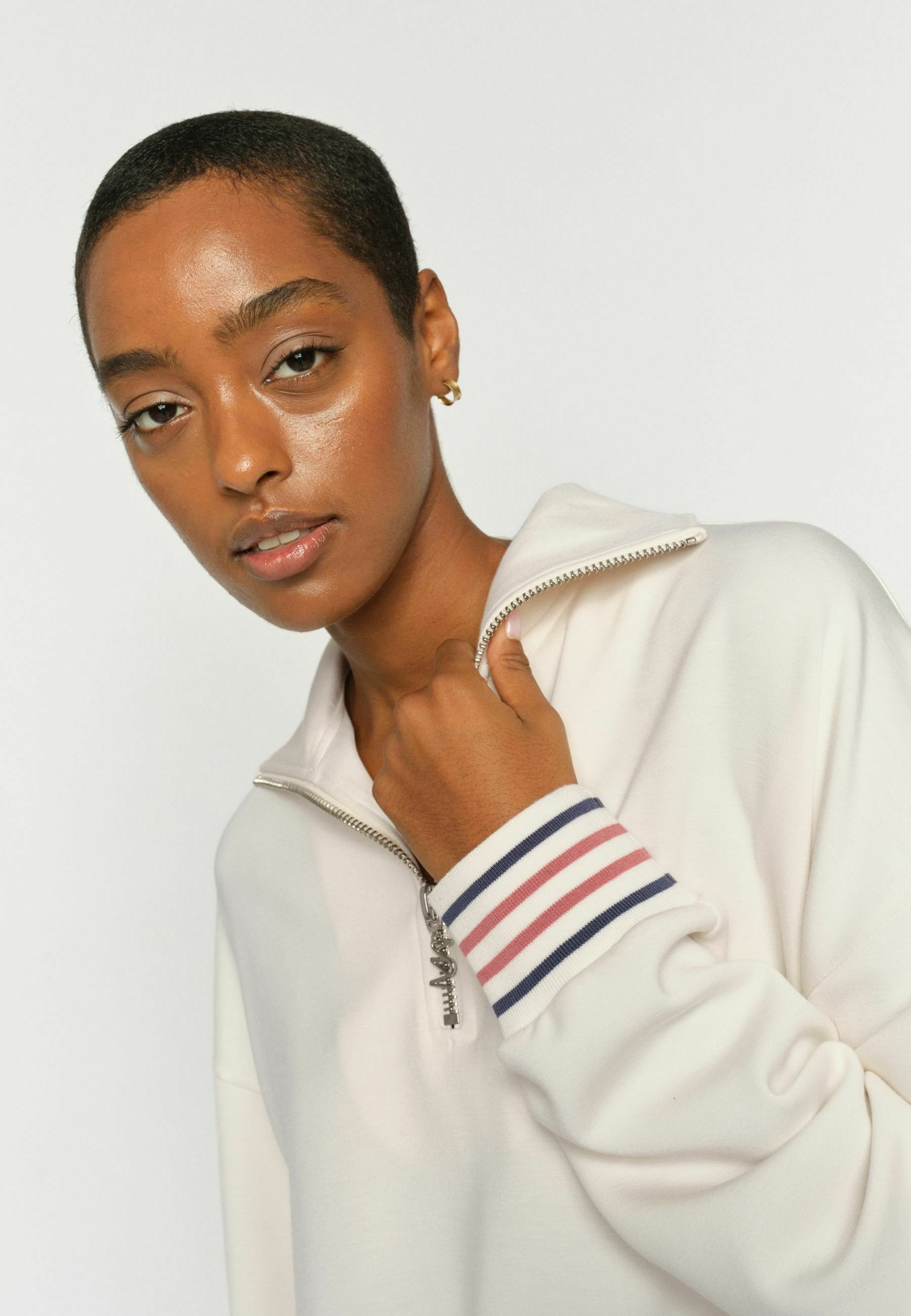 トップス trappie mosh Mos Mosh GEORGIA ZIP - Sweater - ecru/beige - Zalando.nl