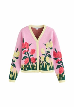 REGULAR FIT - SUPERSOFT V-NECK - Strickjacke - pink floral