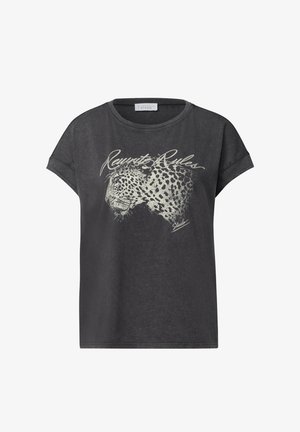Street One Studio, DROPPED SHOULDER SHIRT IM WASHED-LOOK - T-shirt print - washed out grey