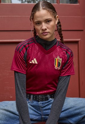 BELGIUM RBFA HOME JERSEY - Fotbollströjor - team college burgundy