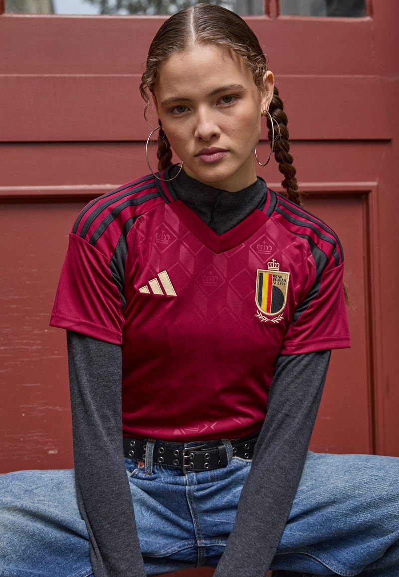 adidas Performance - BELGIUM RBFA HOME JERSEY - Fotballdrakter - team college burgundy, Forstørre