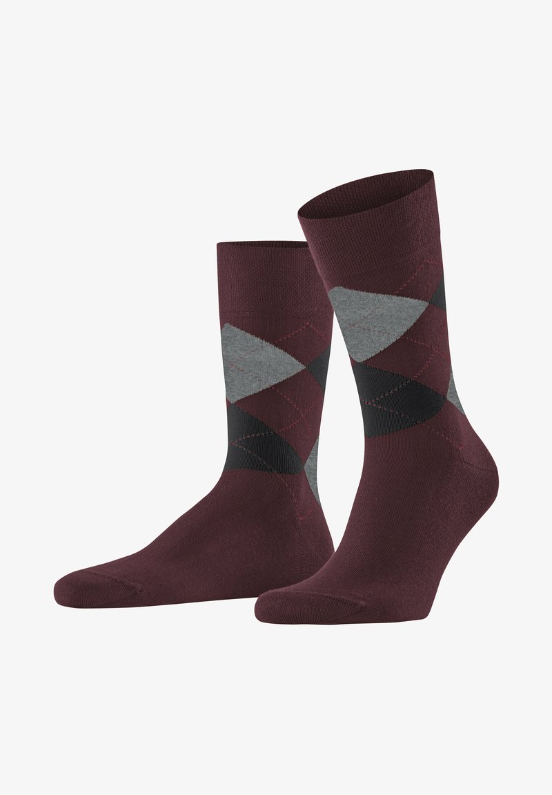 FALKE Sensitive Argyle - Calze - bordeaux